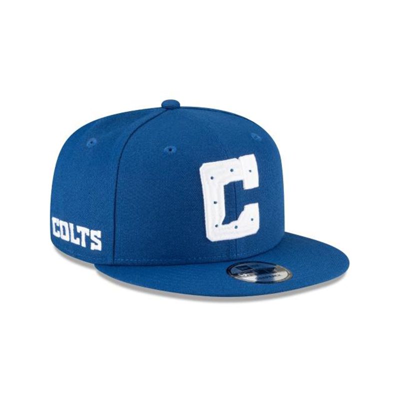 NFL Indianapolis Colts Logo Mix 9Fifty Snapback (NQX0446) - Blue New Era Caps